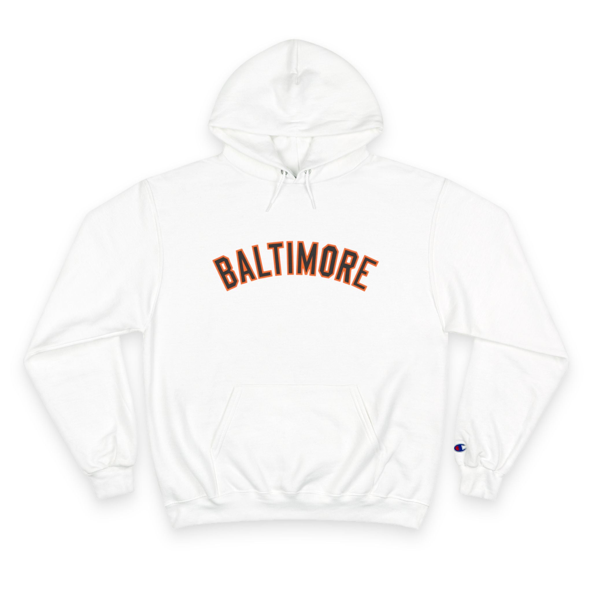 FURDreams “Baltimore” Collegiate Arch Pullover Hoodie — Orioles Orange Streetwear