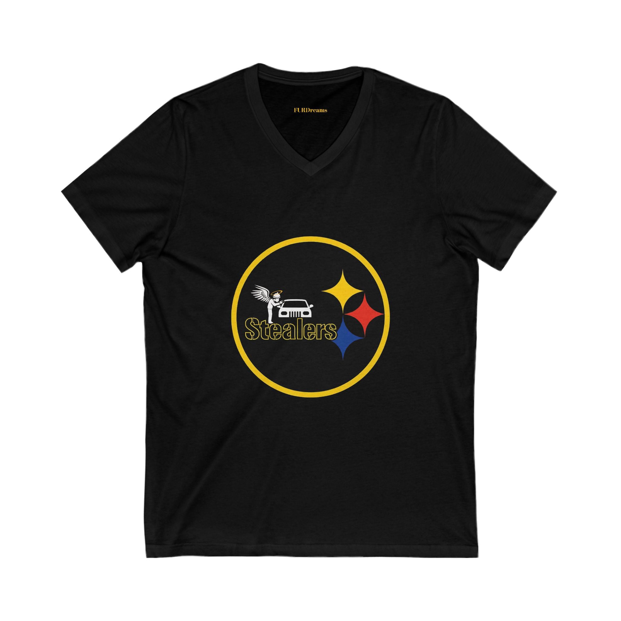 FURDreams NFL “PIT” IV Unisex Jersey Short Sleeve V-Neck Tee