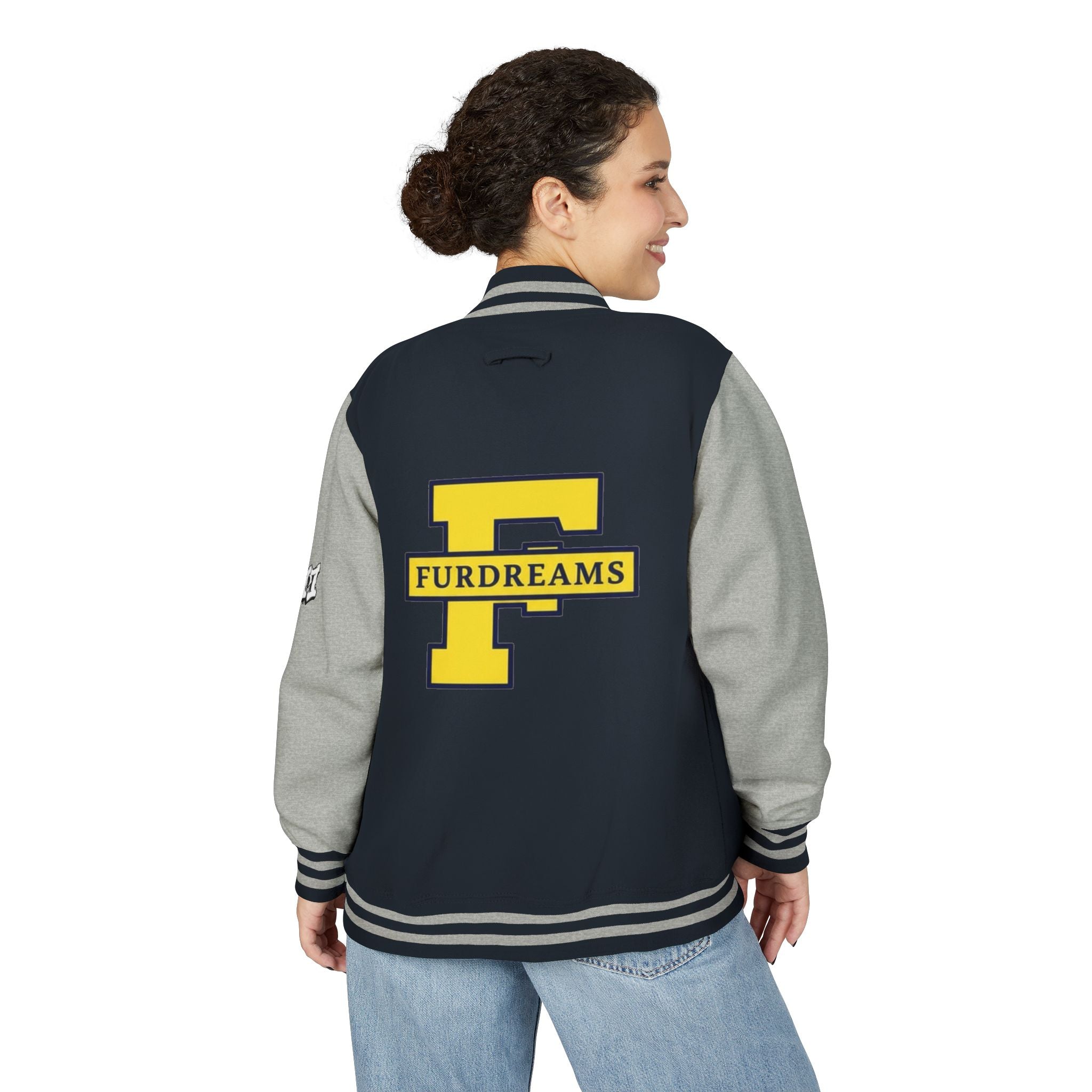 FURDREAMS "DTW" I Graffiti Shield Letterman Jacket