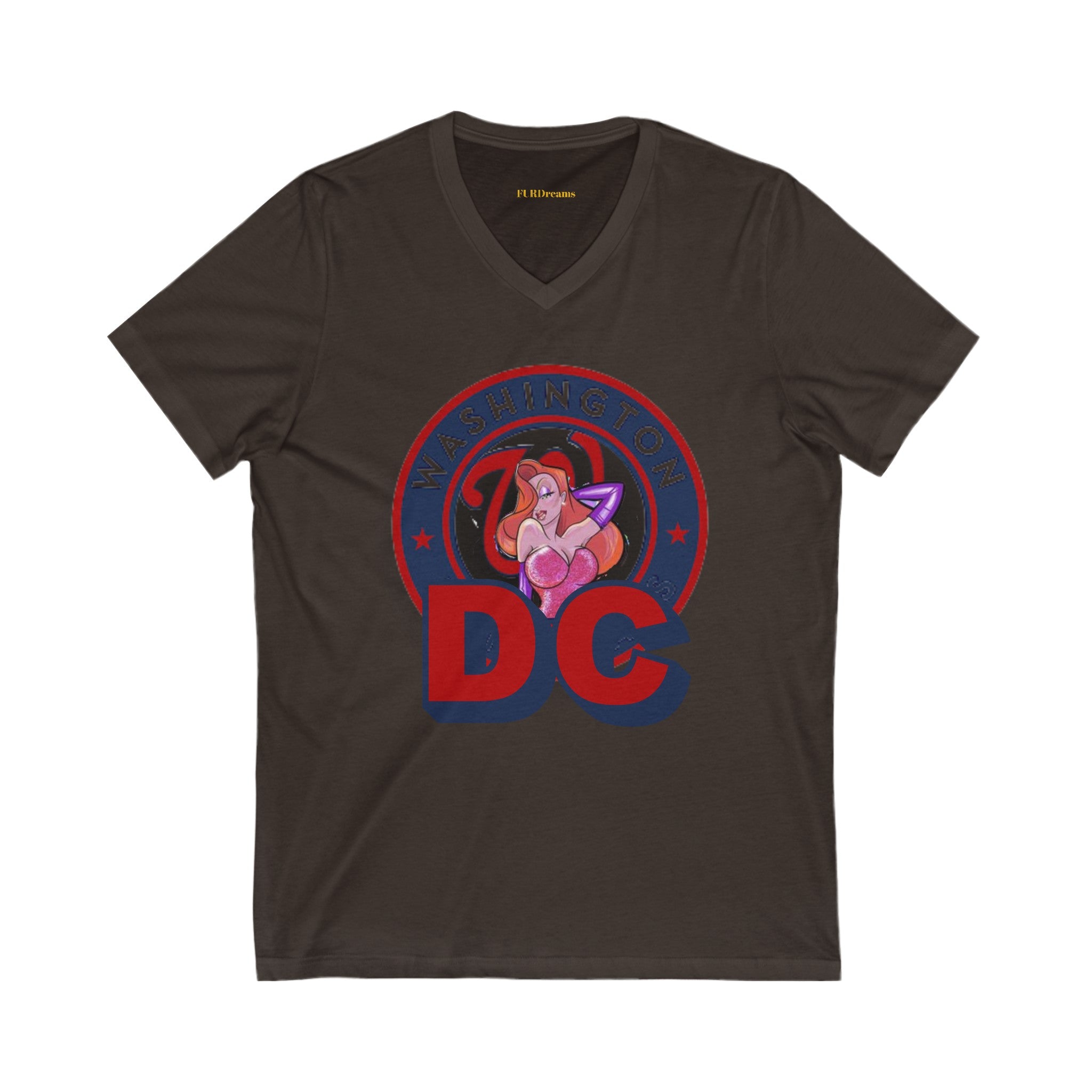 FURDreams MLB “DCA” III Unisex Jersey Short Sleeve V-Neck Tee