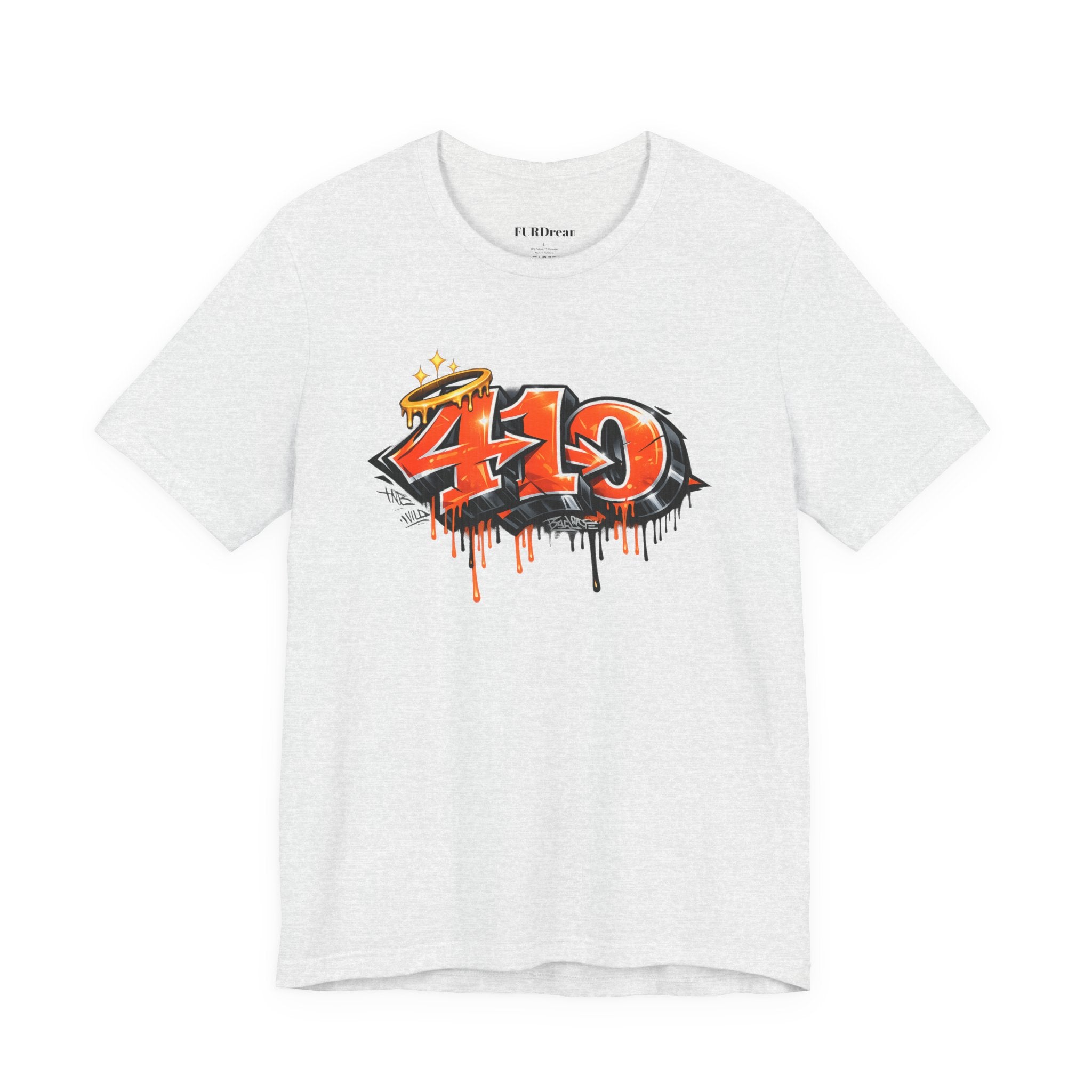 FURDreams “410” Graffiti Street Art Tee — Urban Drip Graphic T-Shirt